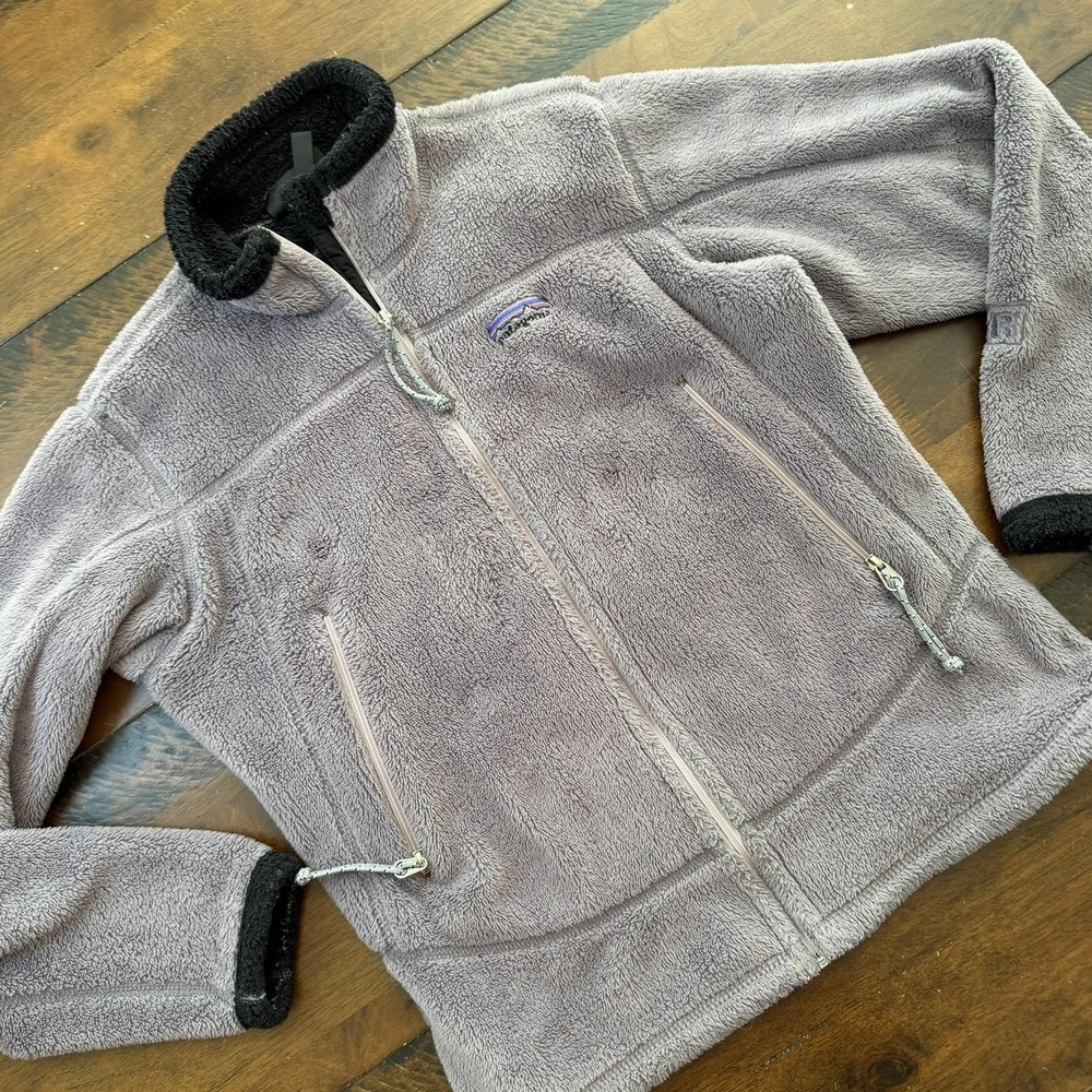 Patagonia Jacket Womens Small Gray Fleece Full Zip Made USA Outdoor Regulator